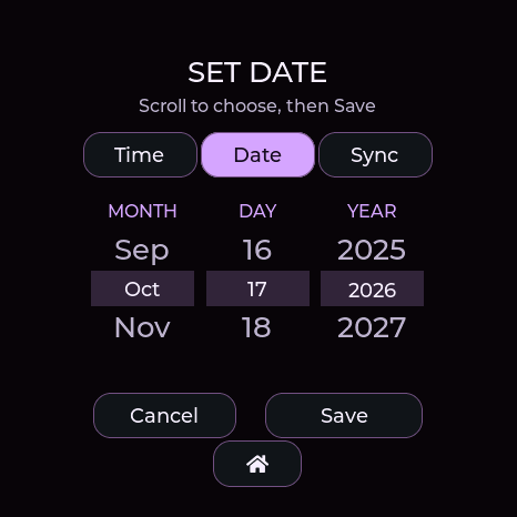 Separate Date tab