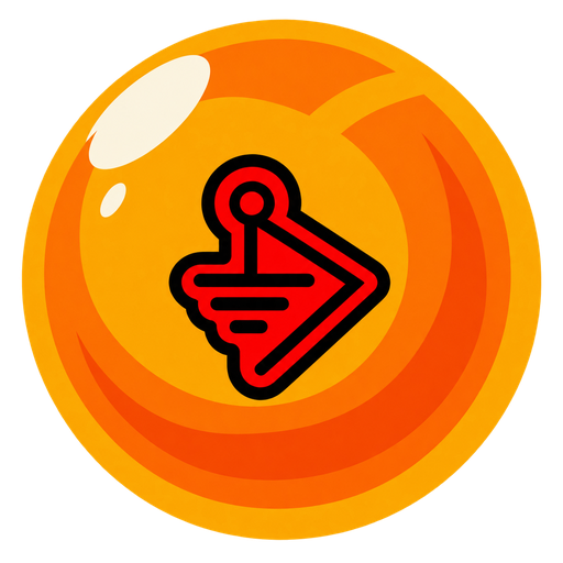 Orange Dragon Ball with the red BWM emblem replacing the star