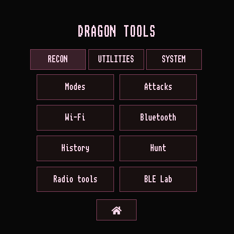 0ct0’s Pig matching black and pink pixel-font menu