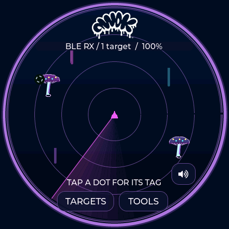 AWOK radar, actual Waveshare firmware render