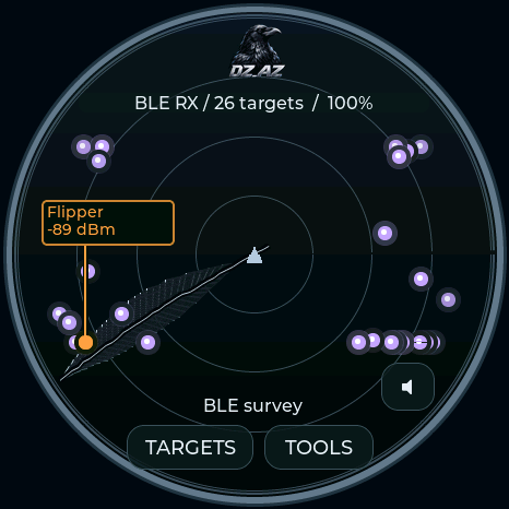 DZ_AZ rotating feather radar, actual firmware capture