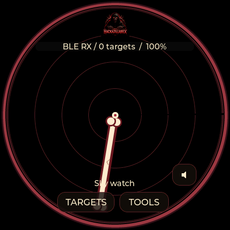Hackazillarex radar, actual Waveshare firmware render