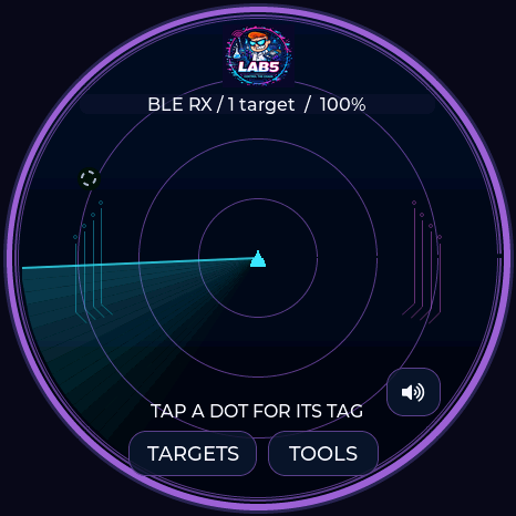 LAB5 radar, actual Waveshare firmware render