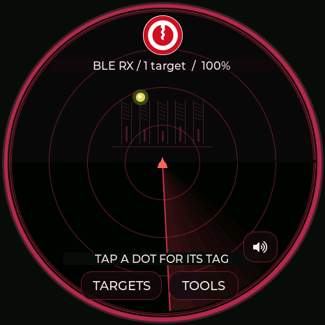 TOOOL Dark radar, actual Waveshare firmware render