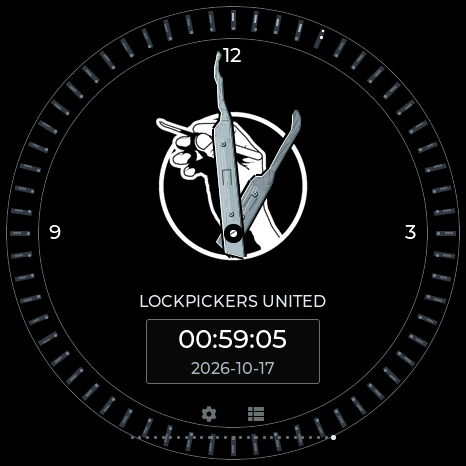 Lockpickers United watch, actual Waveshare framebuffer