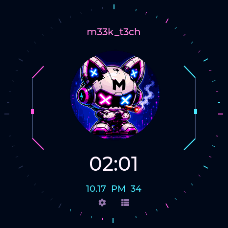 m33k_t3ch / Neon Circuit, actual Waveshare firmware render