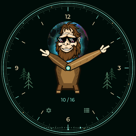 Talking Sasquach watch, actual Waveshare firmware render