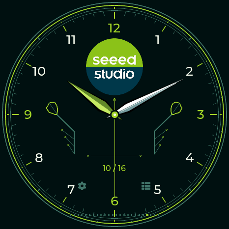 Seeed Studio leaf-circuit watch, actual firmware render