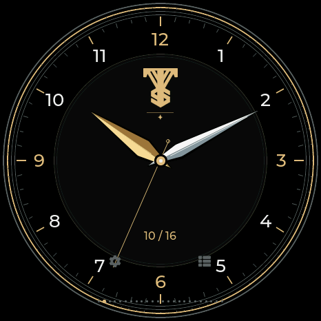 ValleyTech · Arabic dial & broad hands, actual Waveshare firmware render